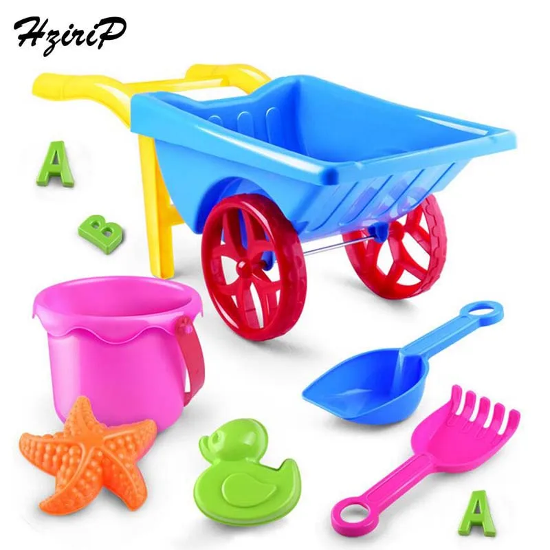 

HziriP Hot Sale 9PCS Cute Kids Beach Play Set Summer Plastic Outdoor Beach Toys Car Bucket Spade Mold Tools Free Shipping