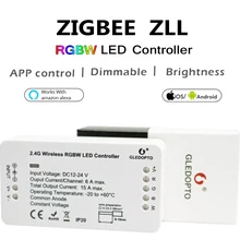 DC12-24V ZIGBEE RGBW светодиодный пульт управления ZLL приложение для смартфона Amazon alexa Голосовое управление для красочных RGBW светодиодные ленты лента