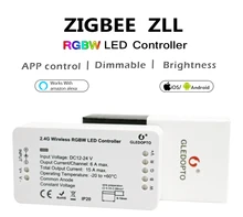DC12-24V ZIGBEE RGBW Led Controller ZLL smart phone APP Amazon alexa voice control For Colorful RGBW LED Strip Light Ribbon Tape
