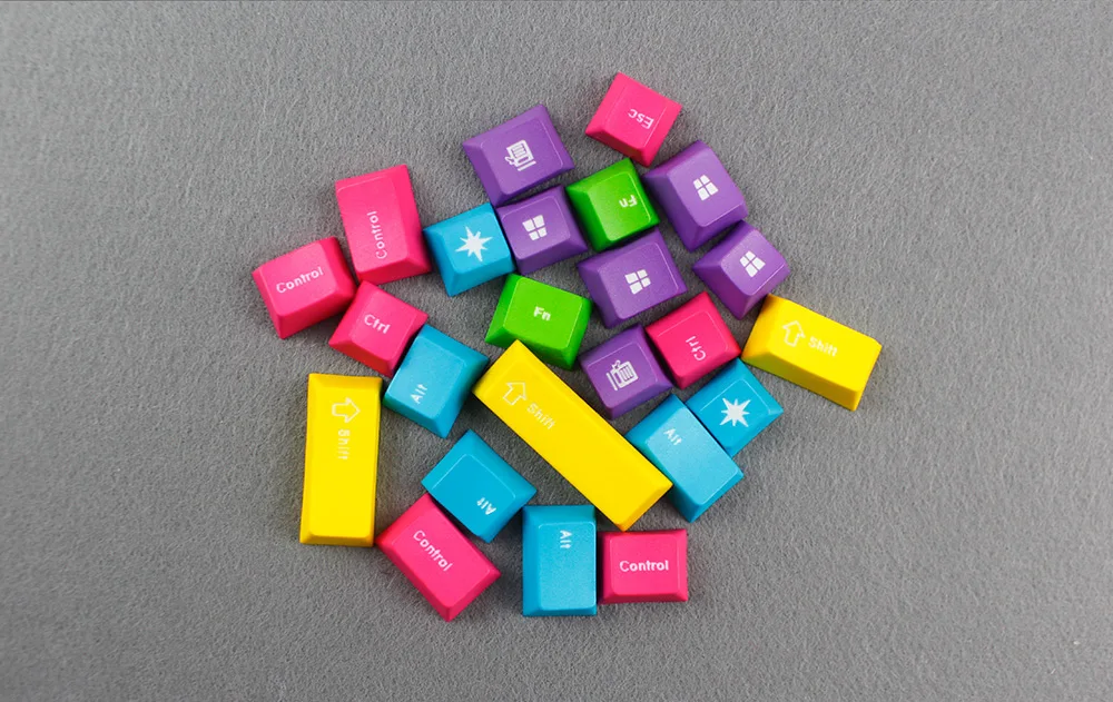 Enjoypbt клавиатура механическая клавиатура Горячая 117 keycaps японские keycaps Dye-Subbed Keycap набор cmyw rgby