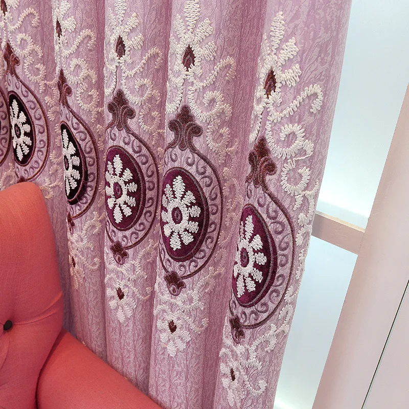 Европейские водорастворимые жаккардовые роскошные ткани занавески скрининга вышивка отвесный тюль для спальни гостиной окна пелмет