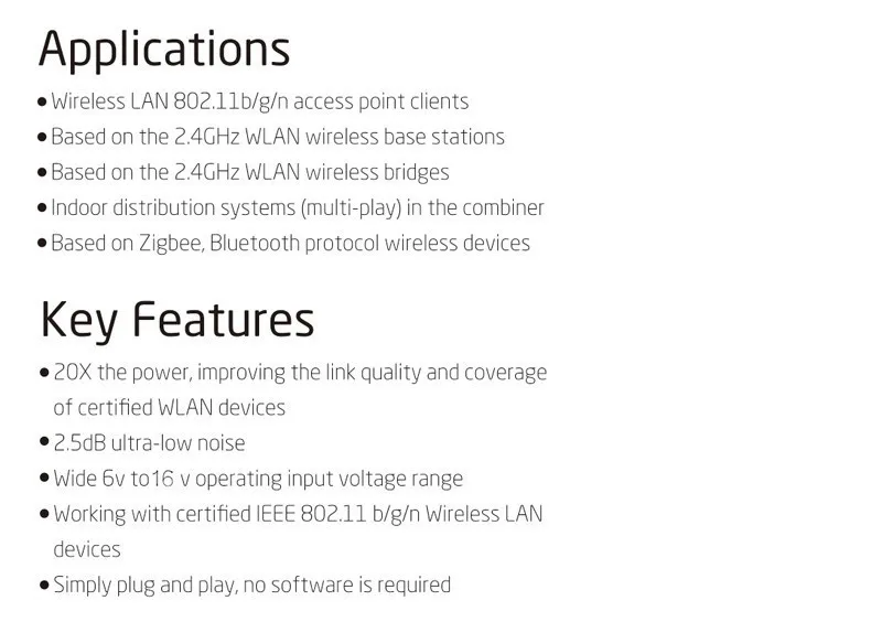 4W Wifi Không Dây Bộ Khuếch Đại 2.4 Ghz 802.11n Bộ Khuếch Đại Công Suất Phạm Vi Signa Tăng Áp Cho Router Wifi Tín Hiệu Wifi Repeater portable wifi signal booster