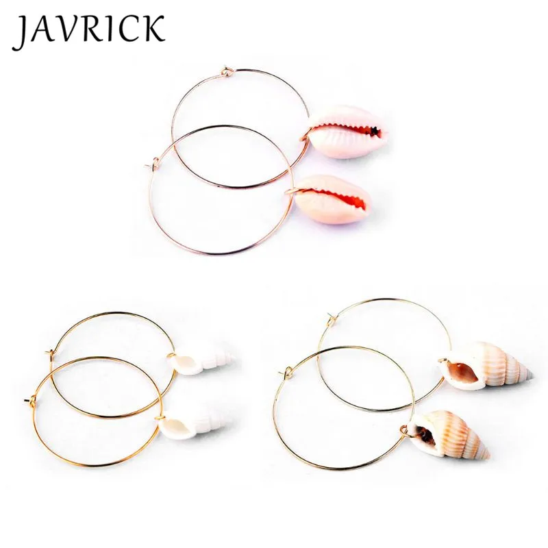 

Boho Natural Shell Conch Pendant Circle Drop Earrings Women Fashion Jewelry