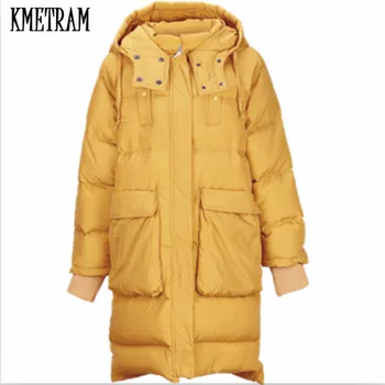 

KMETRAM Winter Jacket Women 2020 Temperament Fashion Loose Parka Down Cotton Winter Coat Women Warm Jacket Female Overcoat HH491