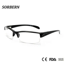 Sorbern TR90 спортивные оптические очки кадр Для мужчин половина обод очки свет Вес квадратные очки Для мужчин очки кадры