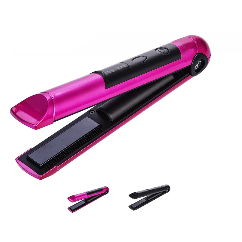 

Portable USB Recharging Professional Mini Hair Straightener LED Display Cordless Hair Flat Iron Hairs Tool Chapinha
