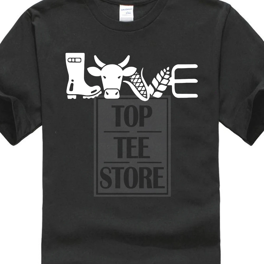 Create Shirts T-Shirt Summer Crew Neck Cotton I'm A Farmer Dairy Loves Farming Print T Man Short Sleeve Tshirt |