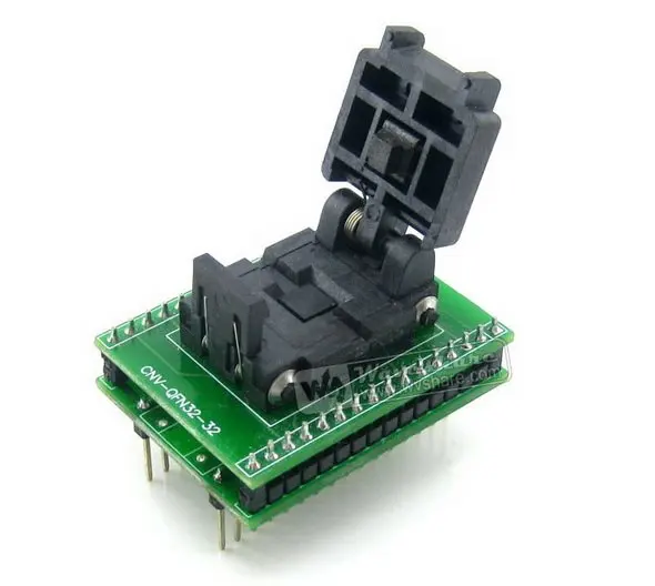 QFN32 TO DIP32 IC Test Socket Programming Adapter QFN32 MLF32 MLP32 Package Plastronics 32QN50S15050 Socket 0.5mm Pitch