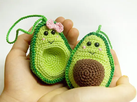 Crochê Brinquedos Amigurumi Abacate Amantes 3 High Quality Brinquedos e hobbies