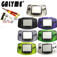 Горячая Распродажа, пластиковый чехол для замены, полный комплект, черные кнопки для игровой консоли GameBoyAdvance, оболочка, Мультяшные пластиковые линзы, подарок для мальчика DMG