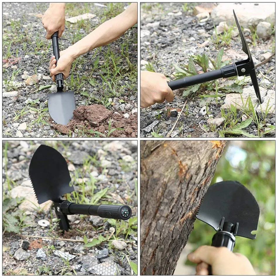 FIRMOR Складная лопата из углеродистой стали многофункциональный инструмент с сумкой для переноски для садоводства кемпинг путешествие на выживание Лопата комплект