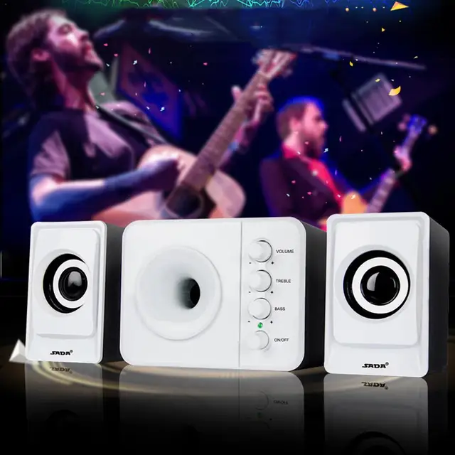 SADA D-205 2.1 Computer Speaker With Subwoofer – Best For Music, Movies, Multimedia PC And Gaming Systems