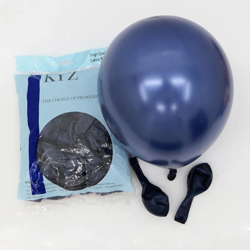 100 шт. 10 дюймов световой синий шар темно-синие воздушные шары на день рождения Свадебная вечеринка украшения baby shower блестящие синих латексных шаров