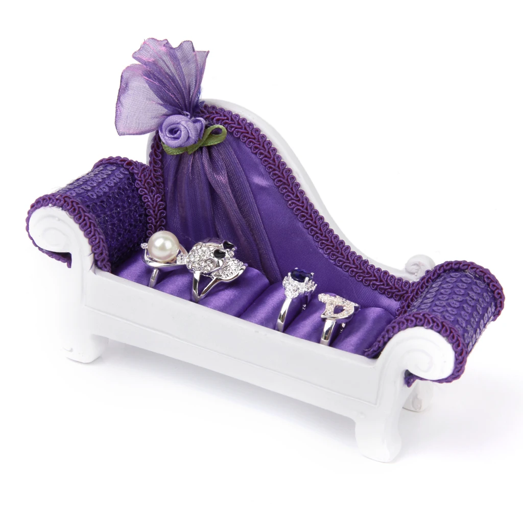 Buy Purple Romance Sofa Ring Jewelry Display Stand