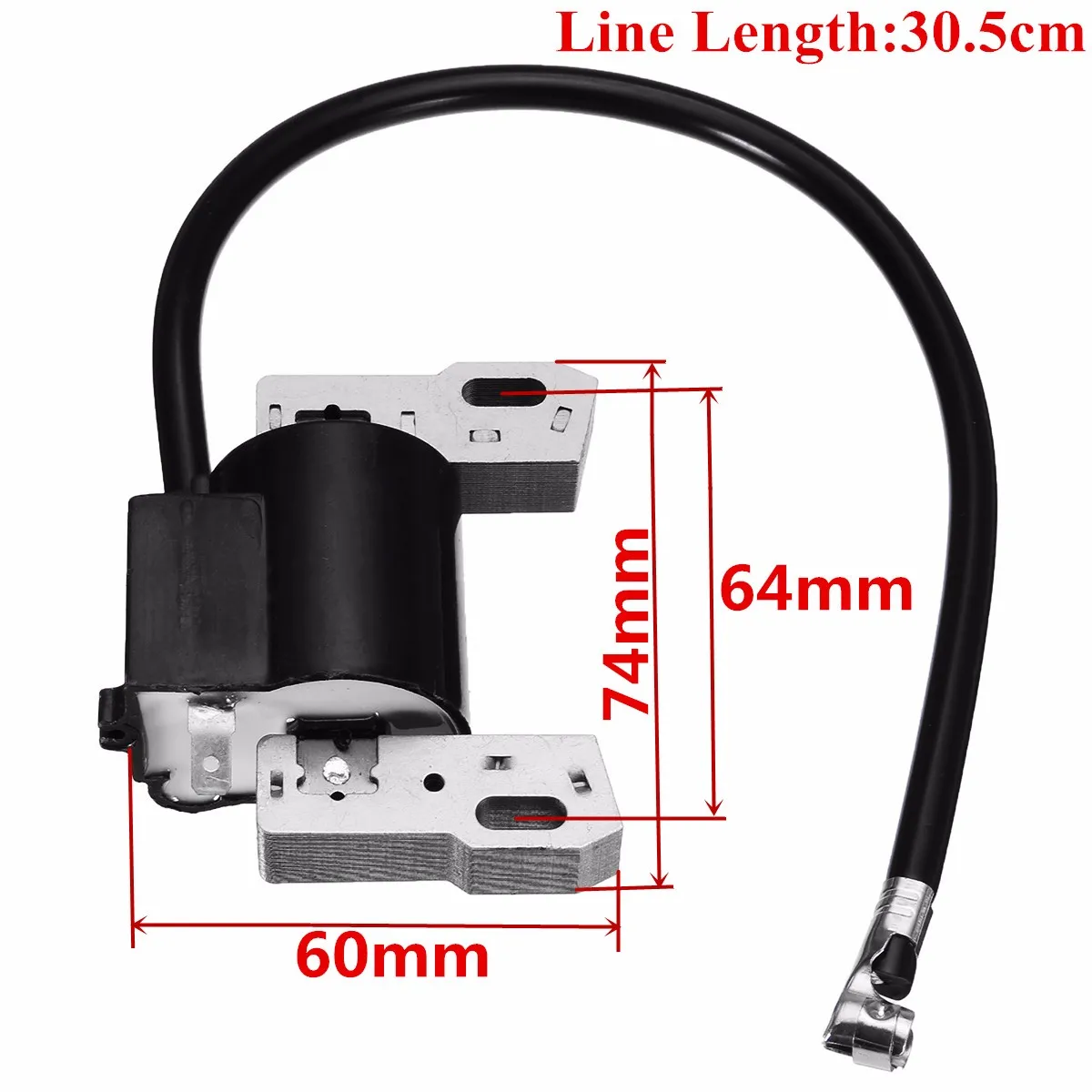 Bobina de encendido de plata negra para Briggs Stratton 691060 se adapta a la pieza de repuesto del sistema de encendido de los motores Intek V-Twin 18-2hp