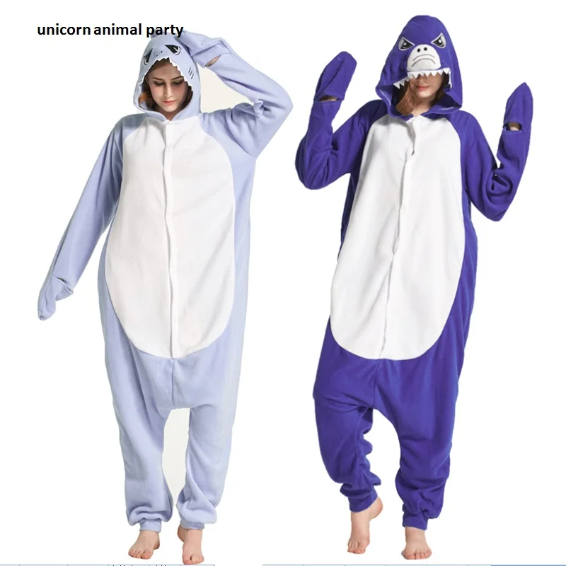 

Kigurums Unisex Animal Shark Pajamas Adult Onesie Cosplay Costume Sleepwear For Party Jumpsuit