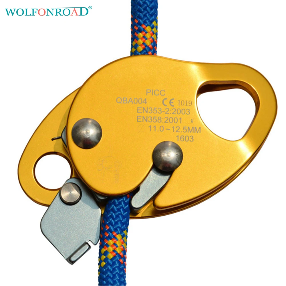 WOLFONROAD Belay Device Rock Climbing Stopper Grasp Rope Devices