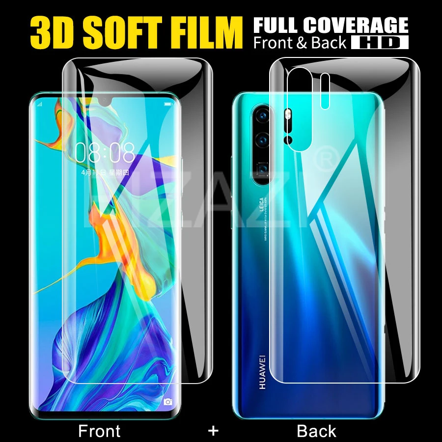 

Front+Back Soft TPU Film Screen Protector For Huawei P30 Pro P20 Pro Mate 20 Honor 10 Lite Honor View 20 8X Play Hydrogel Film
