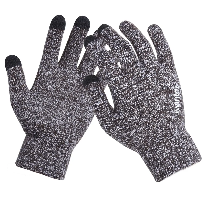 Women/Men Knitted Thicken Winter Warm Gloves Touch Screen Male Warm Wool Cashmere Winter Autumn Men Mitten Unisex warm gloves