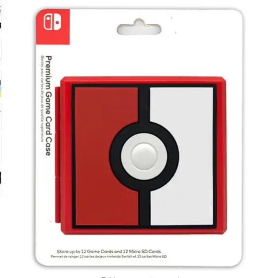 Жесткий корпус Momery SD 12 игровых карт коробка для хранения держатель мультяшный контейнер для Zelda Mario Zend переключатель NS защитный чехол Крышка - Цвет: Red White