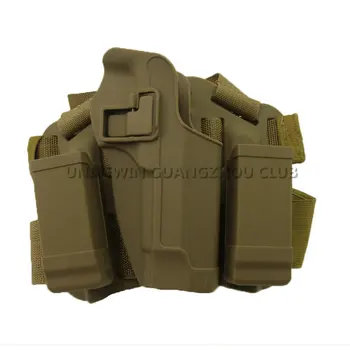 

Tactical Holster Beretta M9 Drop Thigh leg Gun Holster With Magazine Pouch+flashlight Pouch fit for M92 M96