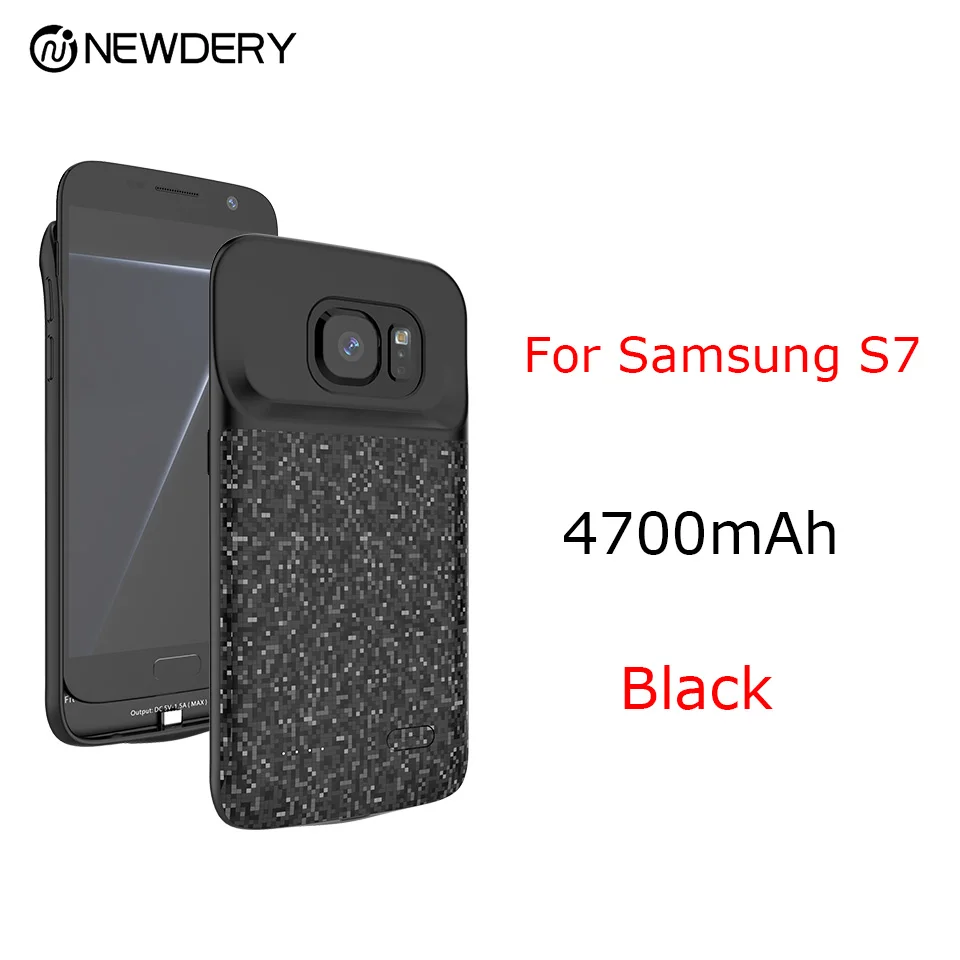 NEWDERY Charger phone battery case 4700mAh for Samsung galaxy S7 power