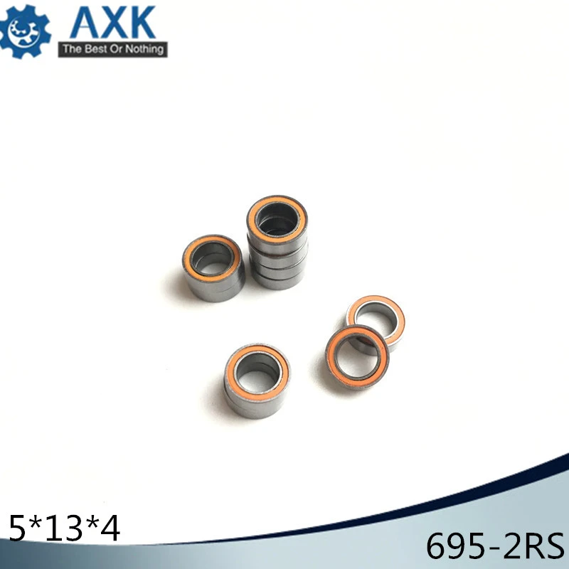 WUXUN-PHONE CASE Bearings 695-2RS 695RS Bearing ABEC-3 10PCS 5x13x4 mm Miniature Ball Bearings 619/5RS Z2V1 Orange Sealed Bearing 695 2RS WUXUN-PHONE CASE Bearings 695-2RS 695RS Bearing ABEC-3 10PCS 5x13x4 mm Miniature Ball Bearings 619/5RS Z2V1 Orange Sealed Bearing 695 2RS