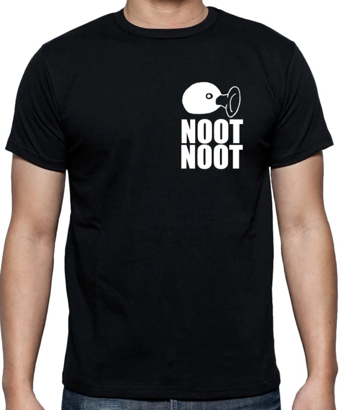 

Pingu Noot Noot meme inspired Black t-shirt mens fit
