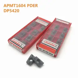 20 шт. токарный инструмент APMT1604 PDER DP5420 закаленные высокое качество Карбидное лезвие токарный инструмент покрытие токарный инструмент ЧПУ