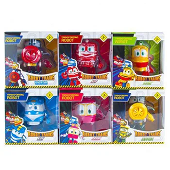 

NEW hot 13cm Robot Trains Transformation Kay Alf Dynamic Train Family Deformation Train Car Action Figure Toys Doll for children