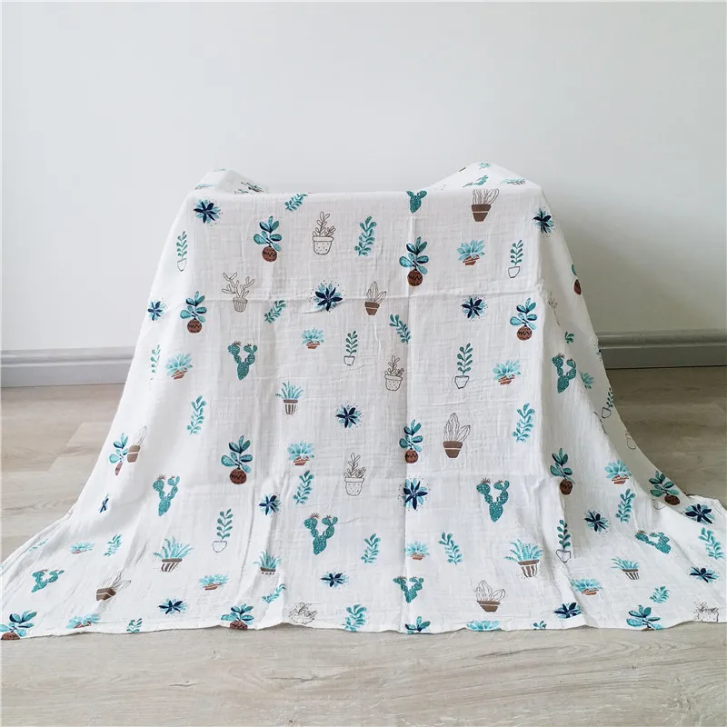 Дизайн, Двухслойное Пеленальное Одеяло из муслина для новорожденных, детское спальное покрывало для кровати, детское Пеленальное Одеяло