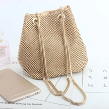 Женская вечерняя сумка с наплечным ремешком, свадебная сумочка со стразами