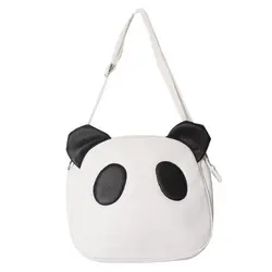 

IMC Cute Panda Ear Woman Handbag PU Shoulder Bag Satchel White Fashion