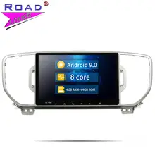 Car Radio Android 9.0 DVD Autoradio Player For KIA Sportage 2016 Stereo GPS Navigation 2Din 9″ Car Head Unit 4G + 64G Auto Navi