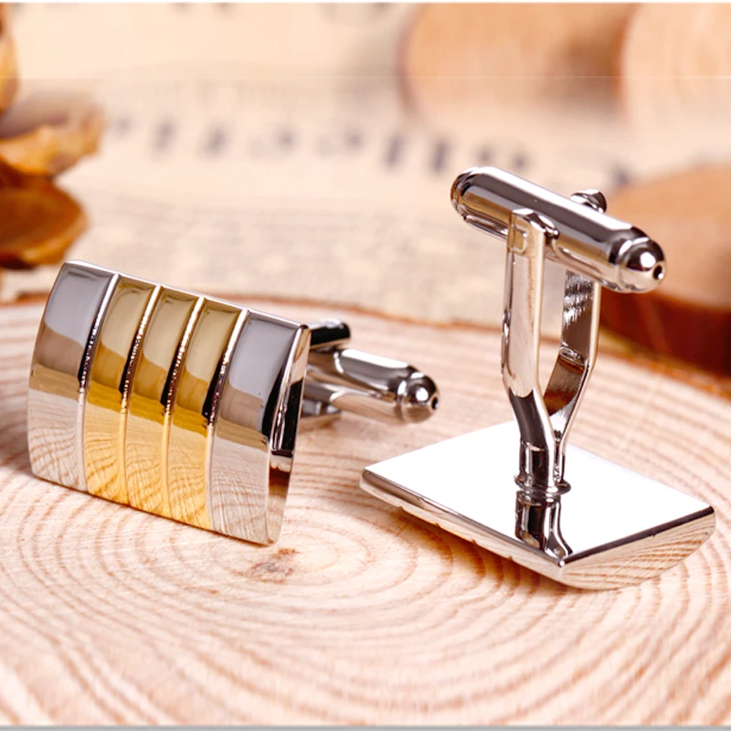 

Metal Cufflinks Sliver and Gold plated Men Cufflinks High Quality Wholesale