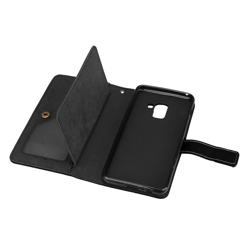 Luxury leather Case on For Samsung Galaxy A6 Plus 2018 Case cover Multifunction Nine cards Wallet Flip Stent For Samsung Galaxy A6 2018 Case Cover6