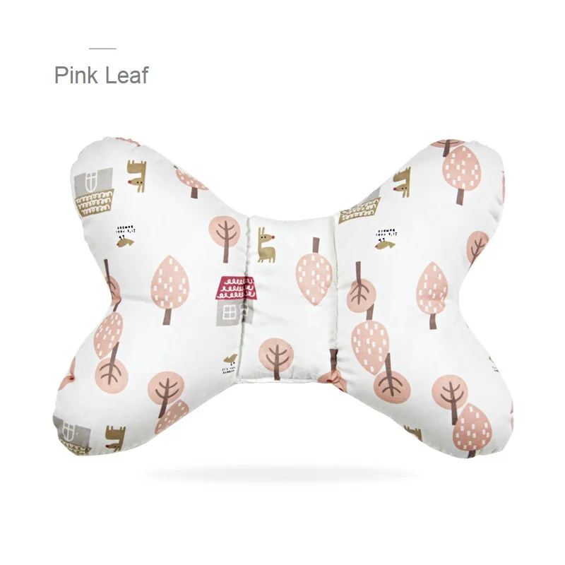 Детская подушка для защиты головы младенцев, Подушка для кормления, плоская головка для кровати, Подушка для кормления, позиционер для малышей, декор для комнаты Babykamer - Цвет: Pink Leaf