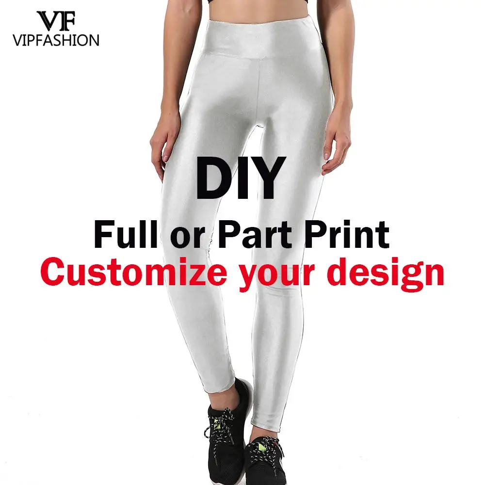 

VIP FASHION Custom Capri Leggings pants Customize Push Up Elastic Fitness Legins For Woman Design Trousers Drop Shipping