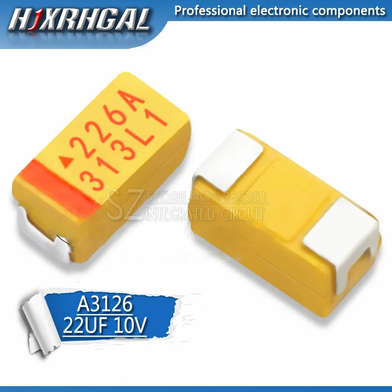 

20pcs A 3216 22uF 10V 226A SMD tantalum capacitor hjxrhgal