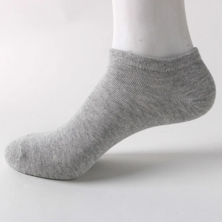 5 пар/лот сезон: весна-лето для мужчин's дышащие хлопковые носки бизнес модные повседневное одноцветное цвет носки для девочек высокое качество - Цвет: Серый