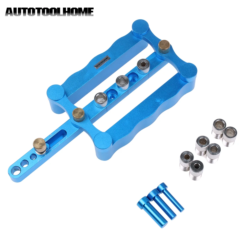 

Adjustable 3 in 1 Self Centering Jig Accessories Wood Doweling Drill Bit Guide 6 8 10mm Pin for Woodworking Hole Saw Drilling