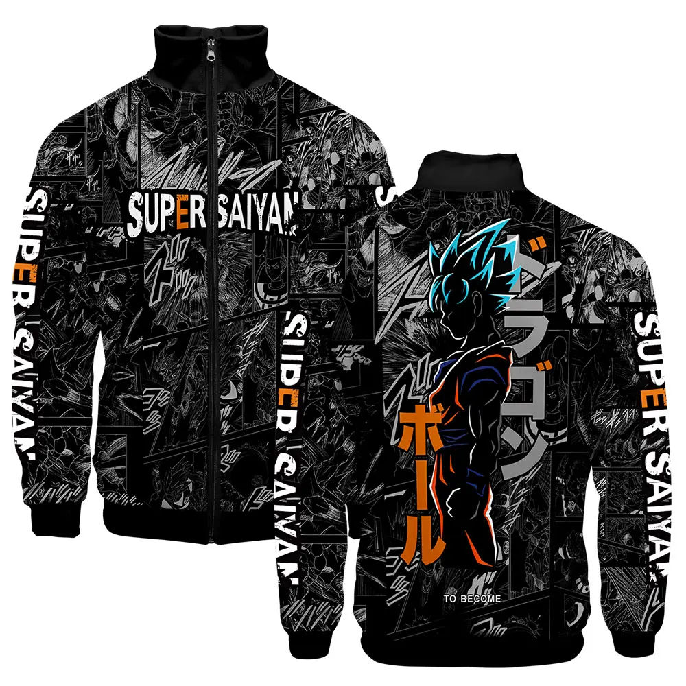 Skup BF moda HIP HOP Dragon Ball 3D kurtka mężczyźni japońskie anime kurtka mężczyźni ekskluzywne Harajuku Hip Hop w nowym stylu odzież codzienna