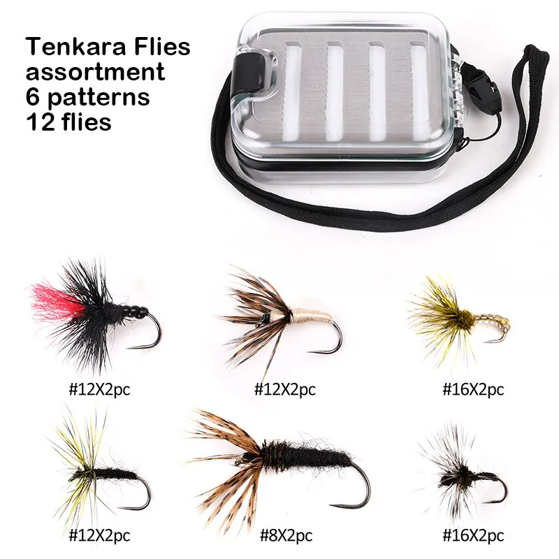 tenkara flies assortment 6 patterns 12 flies