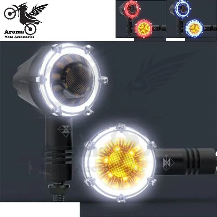 

round motorbike accessories moto flasher for honda suzuki yamaha Kawasaki indicator flashers 10MM motorcycle turn signal light
