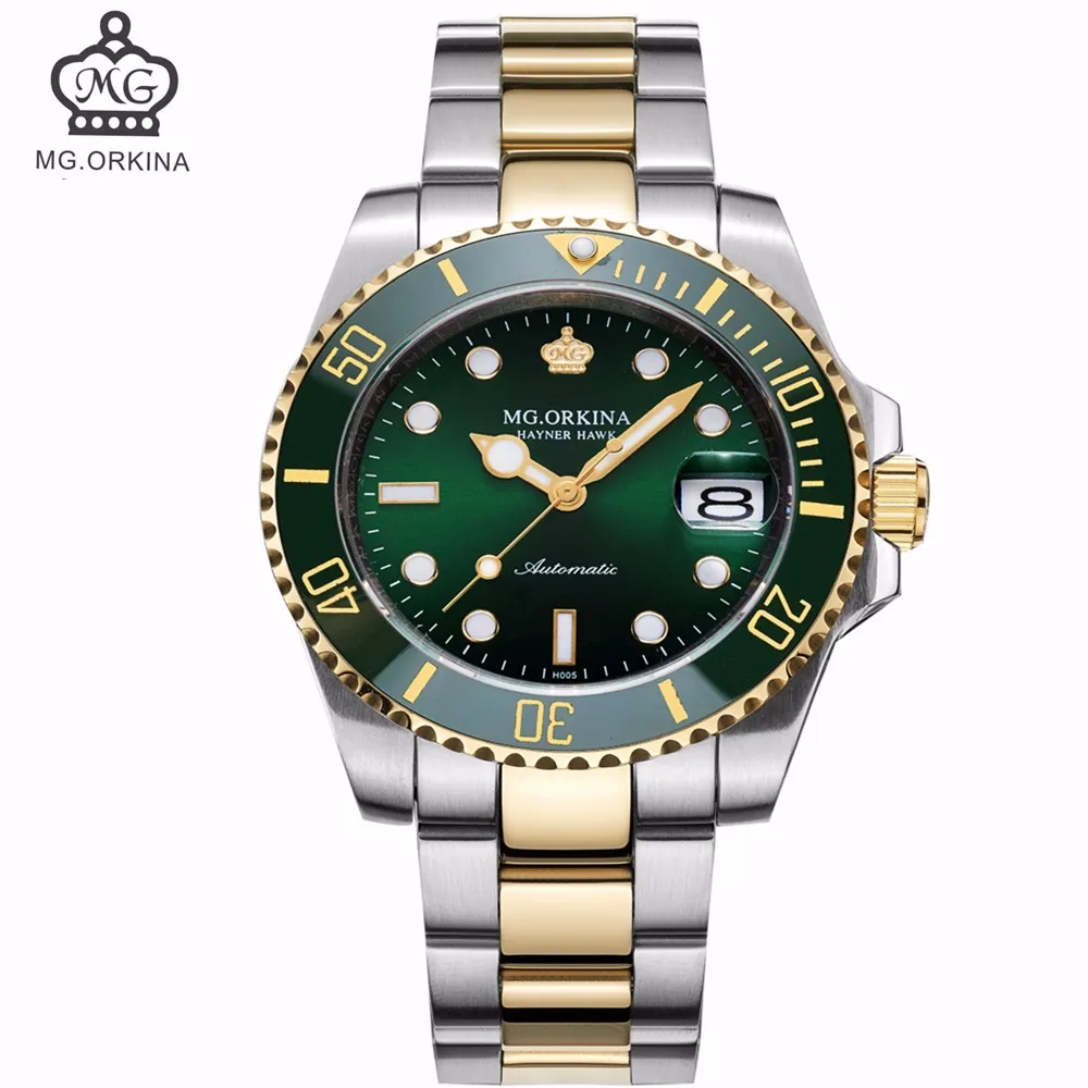 

MG. ORKINA Clock Men 3ATM Waterproof Automatic Mechanical Wristwatch Japan Movt Auto Date Watch Wrist relogio masculino de luxo