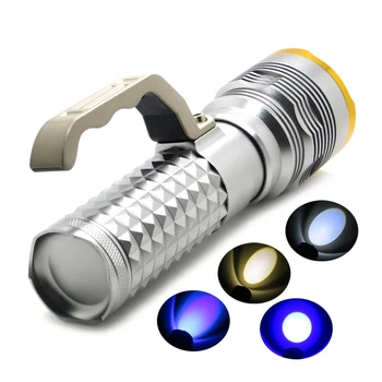 

Multifunction Hunting Fishing LED Flashlight 4xQ5 Color Changeable Zoomable Night Fishing Night LED Torch