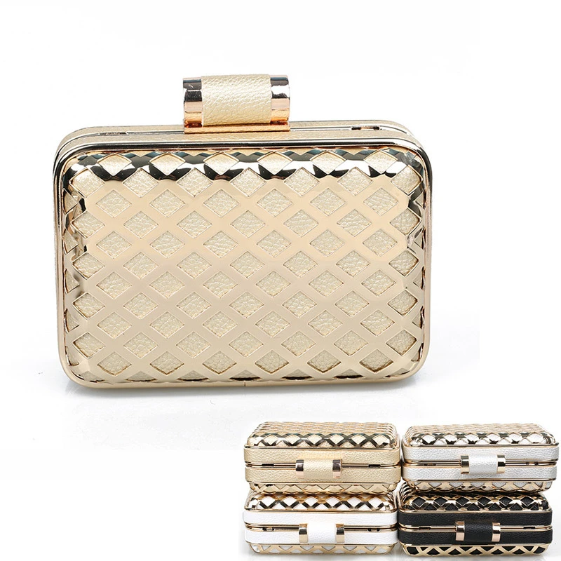 gold box clutch bag