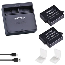 2Pcs 1600mAh AHDBT-501 For Gopro hero5 Hero6 Batteries + USB Dual Box Charger for Gopro Hero 5 6 camera AHDBT 501 AHDBT-501