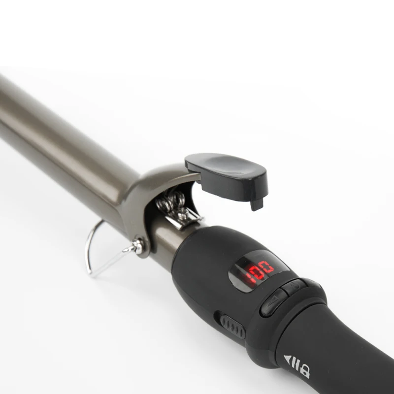 Ferramentas De Estilo De Controle De Temperatura Digital, Cerâmica Giratória Do Cabelo Curling Iron, Rolo De Modelador De Cabelo, Curling Wand, Plug