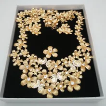 Свадебный подарок Дубай золотой красочный ювелирный набор нигерийские Свадебные Женские аксессуары набор ювелирных изделий Африканский бисер бижутерия